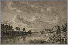 32424 Afbeelding van het gevecht aan de Vaartsche Rijn bij Vreeswijk waar de Utrechtse troepen de vijandelijke troepen ...
